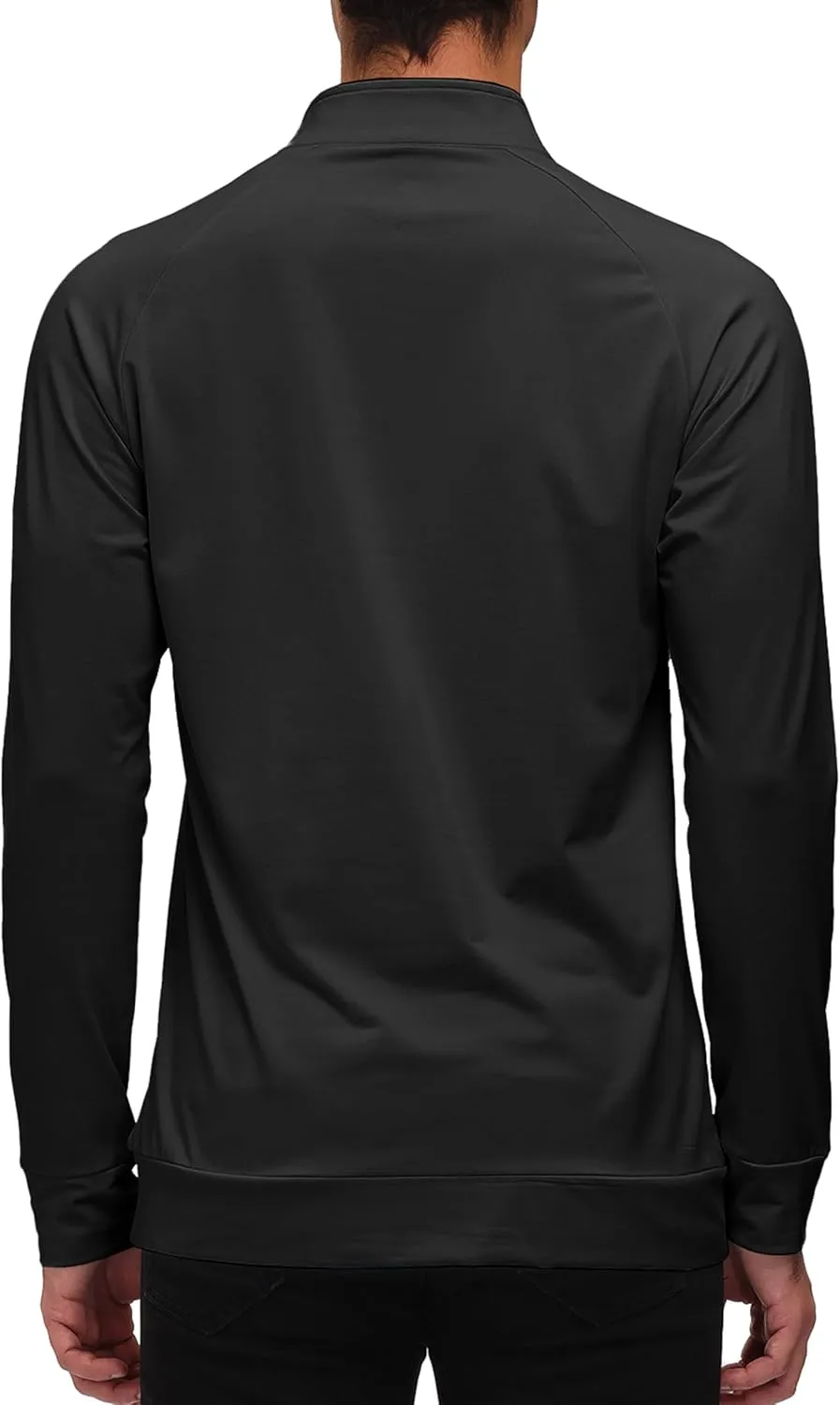 MoFiz Men's Long Sleeve Shirts Quarter Zip Pullover Men's Polo Shirts Quick Dry