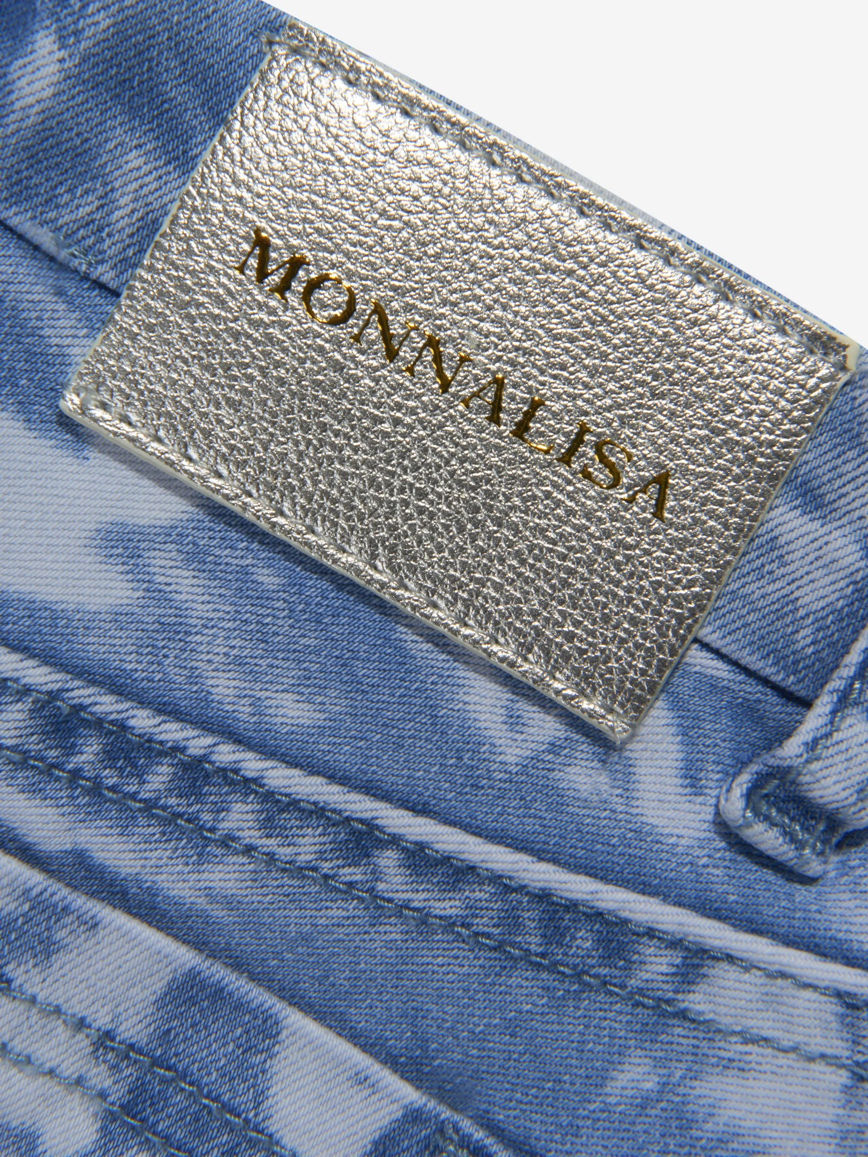 Monnalisa Girls Cotton Lola Bunny Denim Shorts