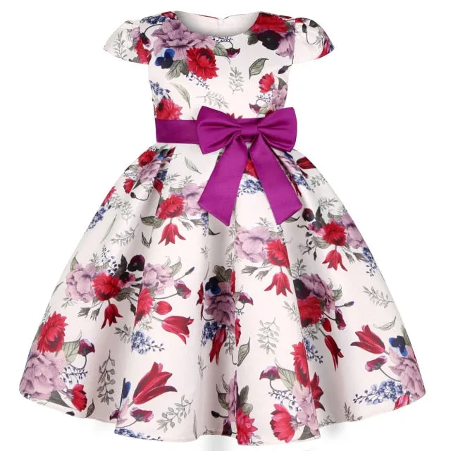 New Girls Floral Elegant Party Birthday Wedding Dresses