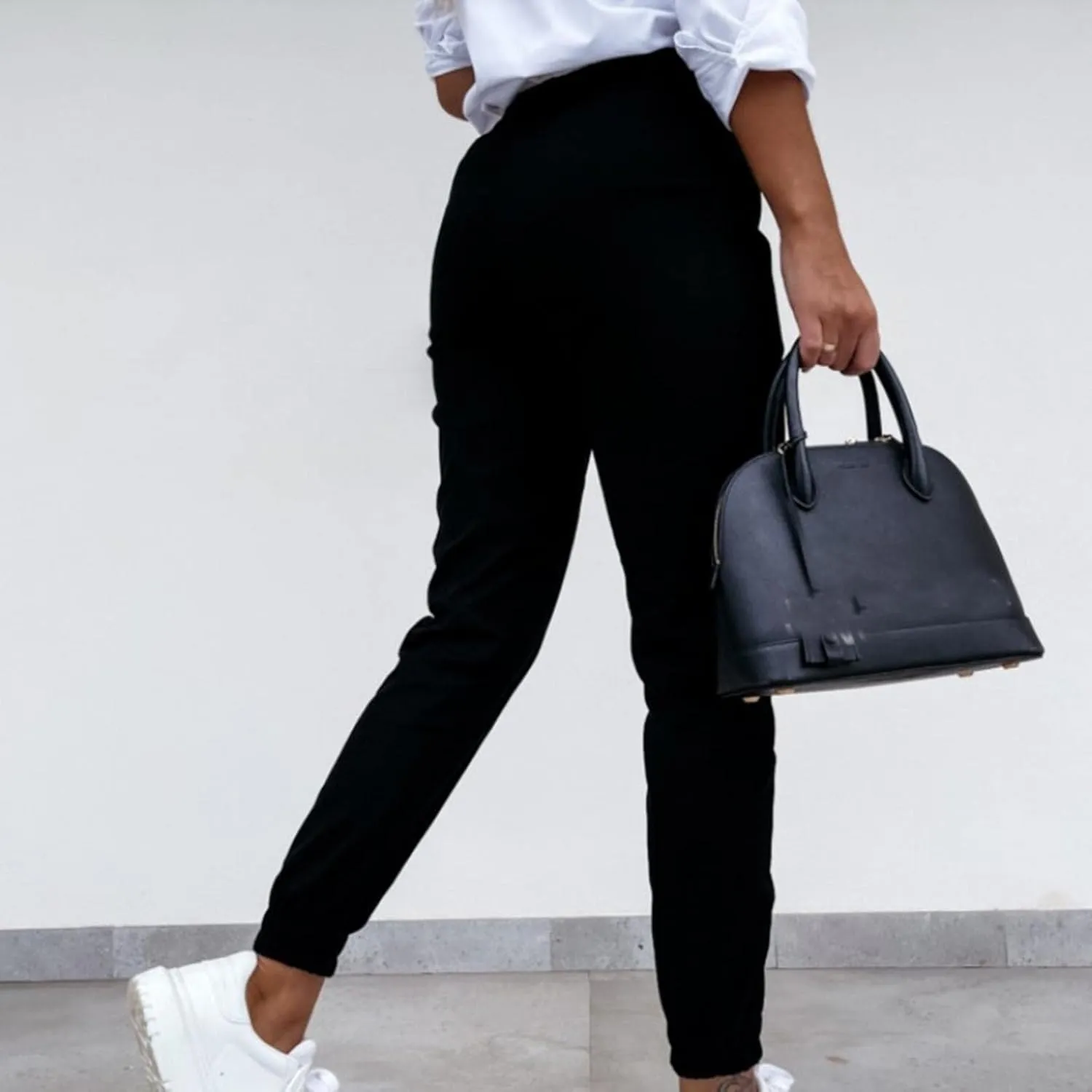 Nyybw Dress Pants for Women Comfort Stretchy Work Slacks Business Casual Straight Leg Button Trousers Skinny Cropped Pants