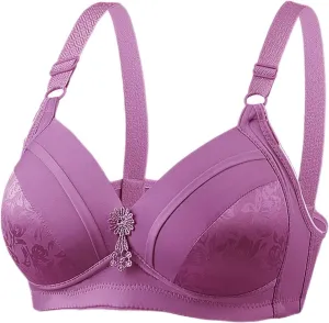 Oplxuo Bras for Women Seamless Wireless Support T-Shirt Bra Comfort Wire Free Push Up Bralettes Full Coverage Everyday Bra