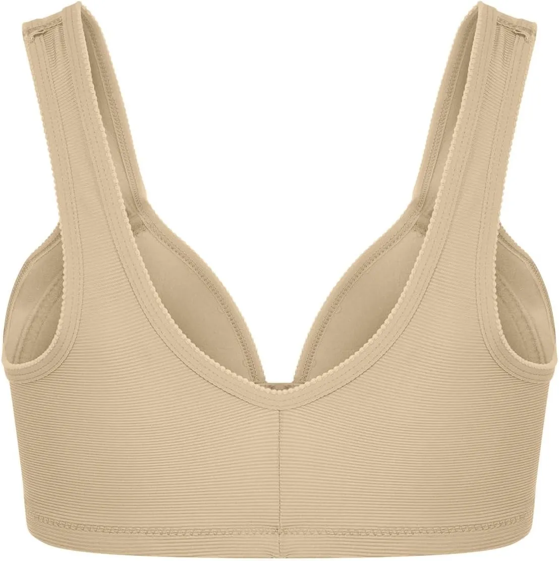 Oplxuo Push Up Bras for Women 3-Pack, Breastfeeding Front Close Wire-Free Seamless Bra Full-Coverage Soft Comfort Bralettes