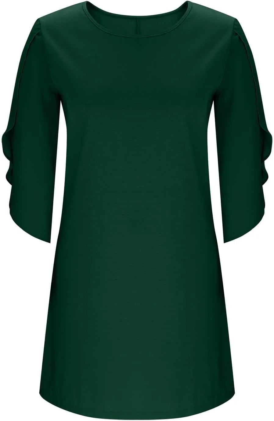 Oplxuo Womens Cocktail Dresses Chiffon Flutter Sleeve Formal Dress Knee Length Wedding Guest Dresses for Women 2025 Trendy