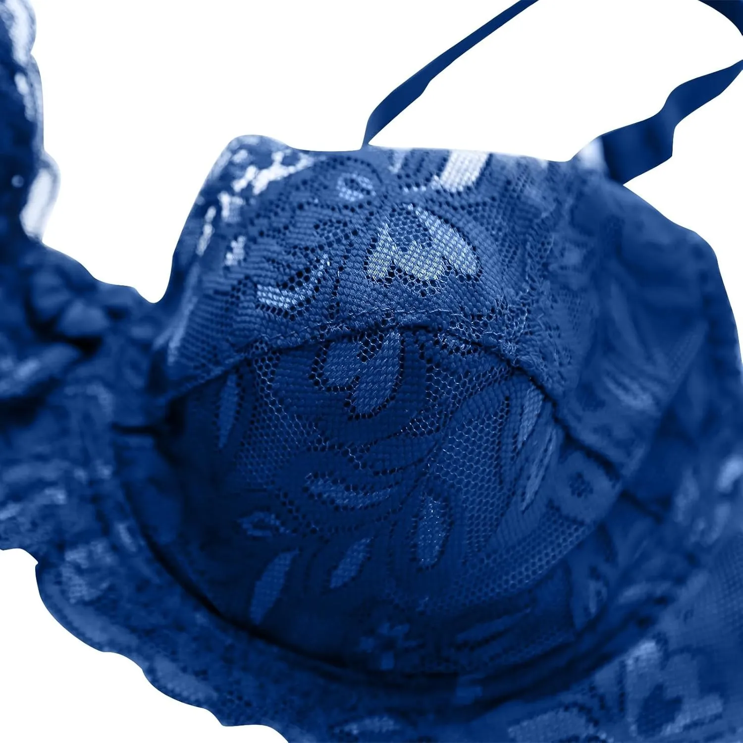 Oplxuo Women's Push Up Bra Floral Lace Sexy Cleavage Underwire Support Plunge Bras Longline Comfy Everyday Bralettes