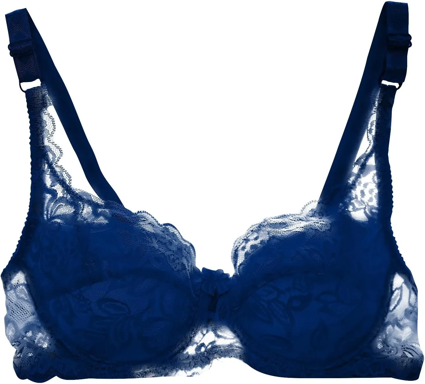 Oplxuo Women's Push Up Bra Floral Lace Sexy Cleavage Underwire Support Plunge Bras Longline Comfy Everyday Bralettes