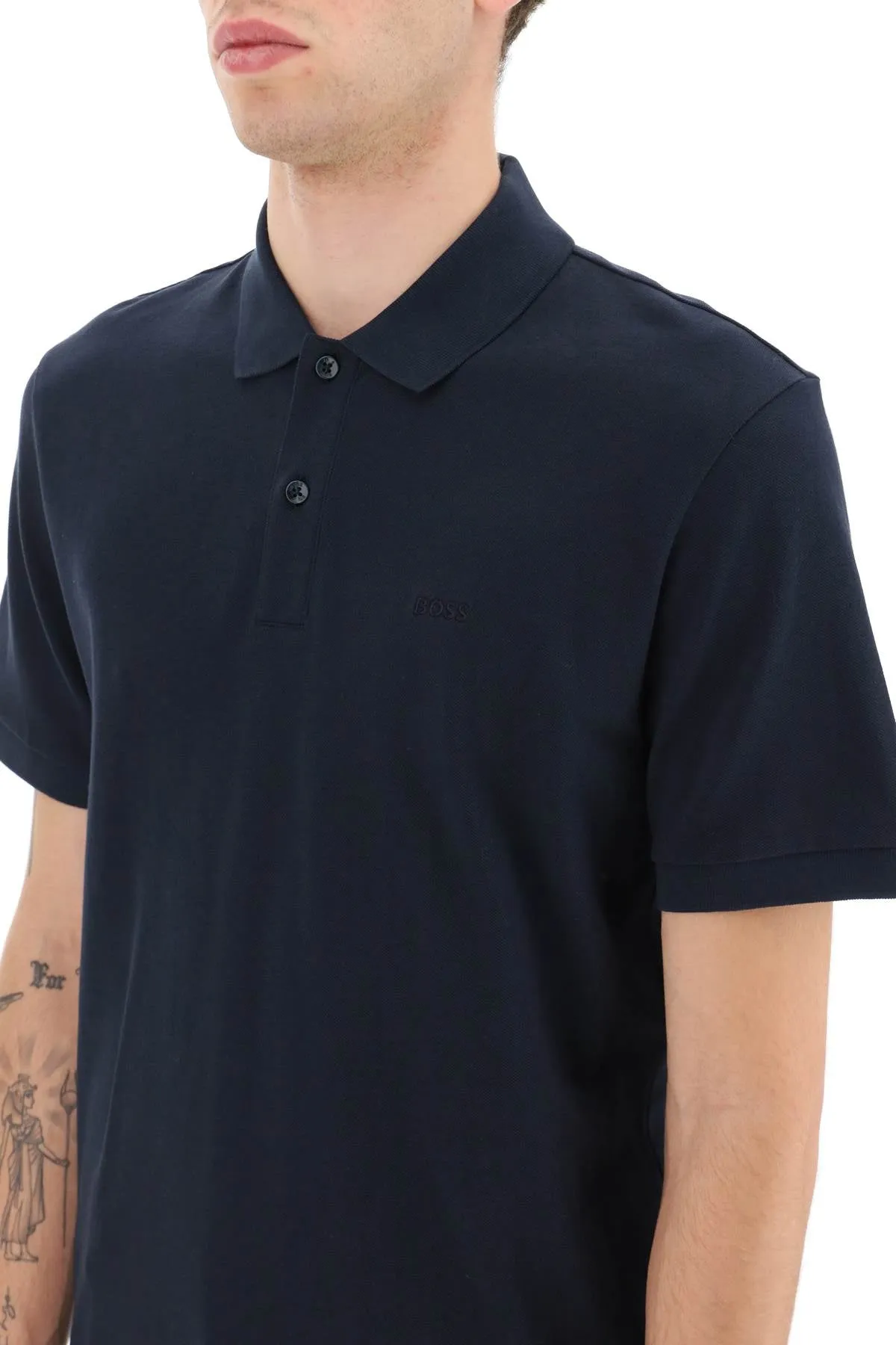 organic cotton pallas polo shirt 50468362 DARK BLUE