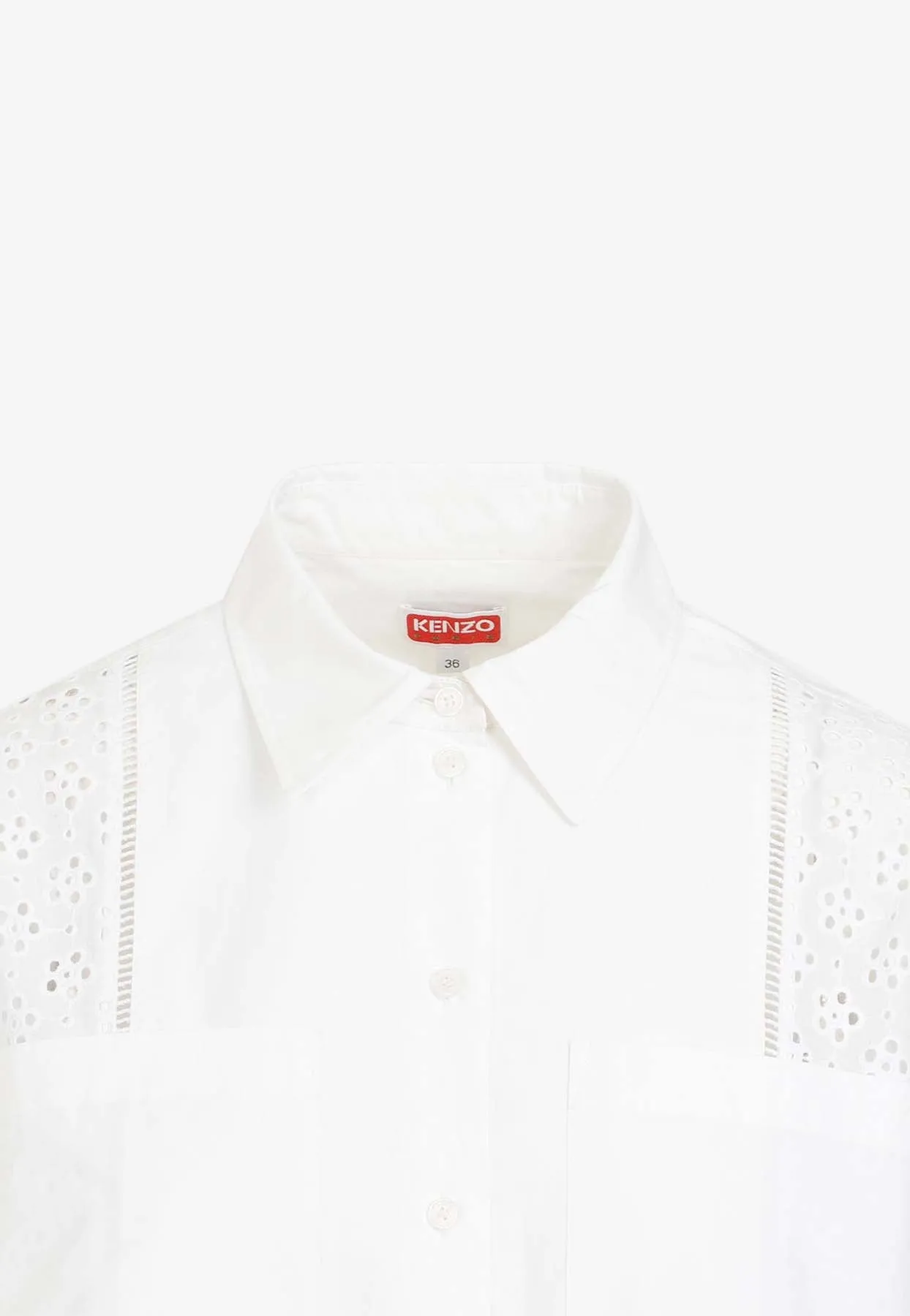 Paneled Broderie Anglaise Shirt