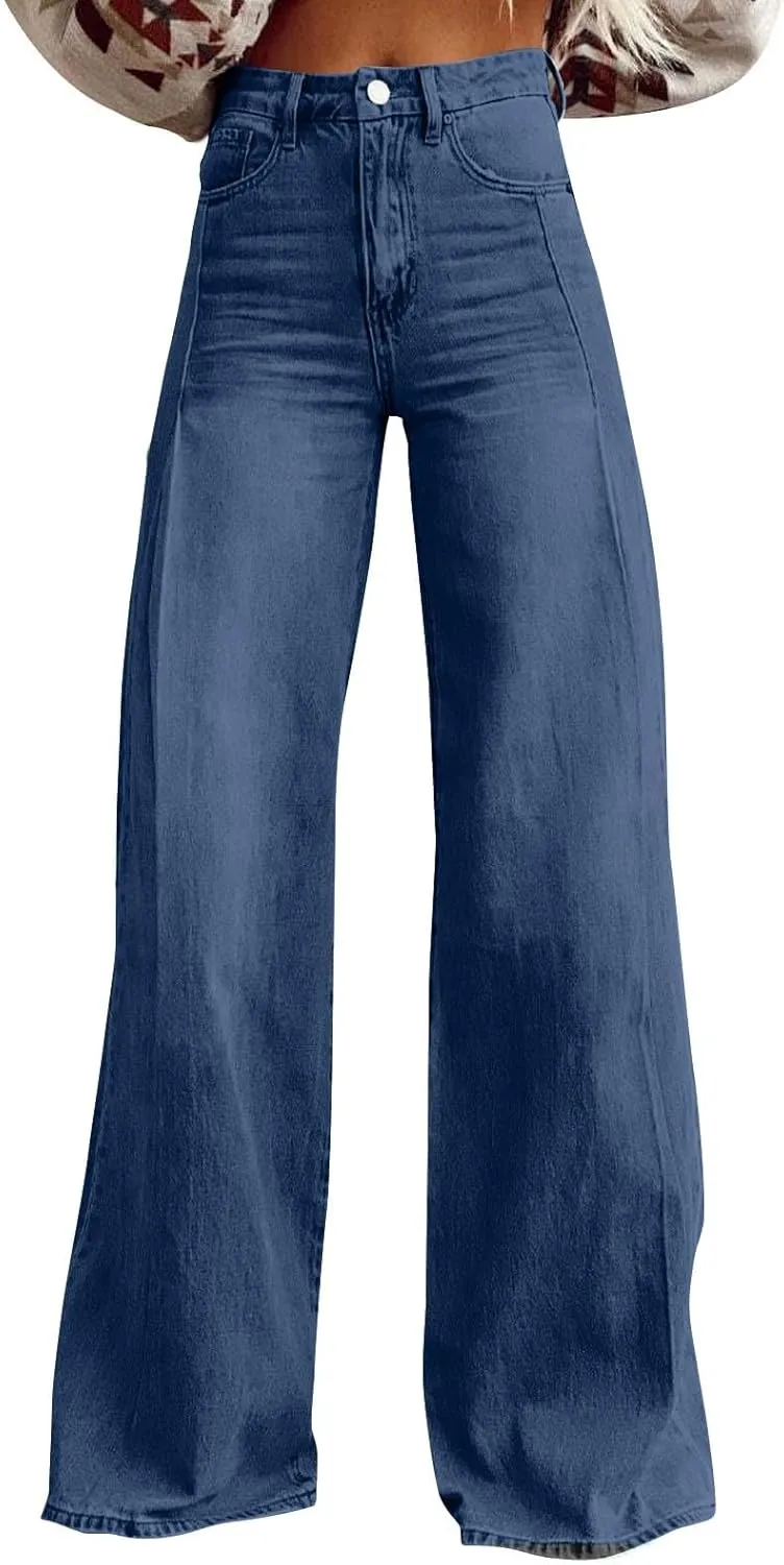 Pants for Women High Waisted Jeans Sweatpants Plus Size Wide Leg with