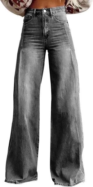 Pants for Women High Waisted Jeans Sweatpants Plus Size Wide Leg with
