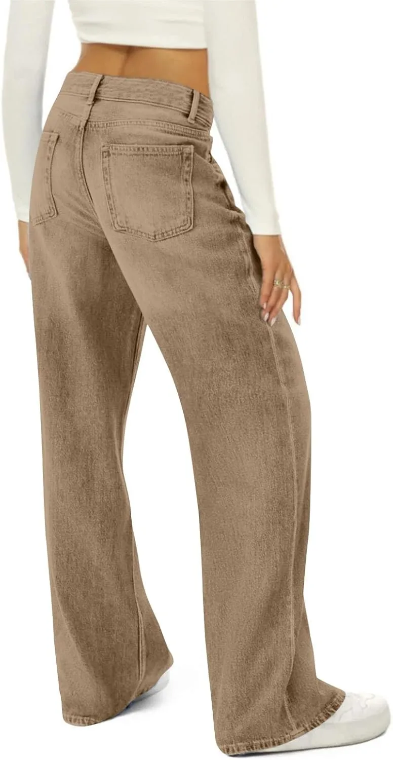 Pants for Women High Waisted Jeans Sweatpants Plus Size Wide Leg with