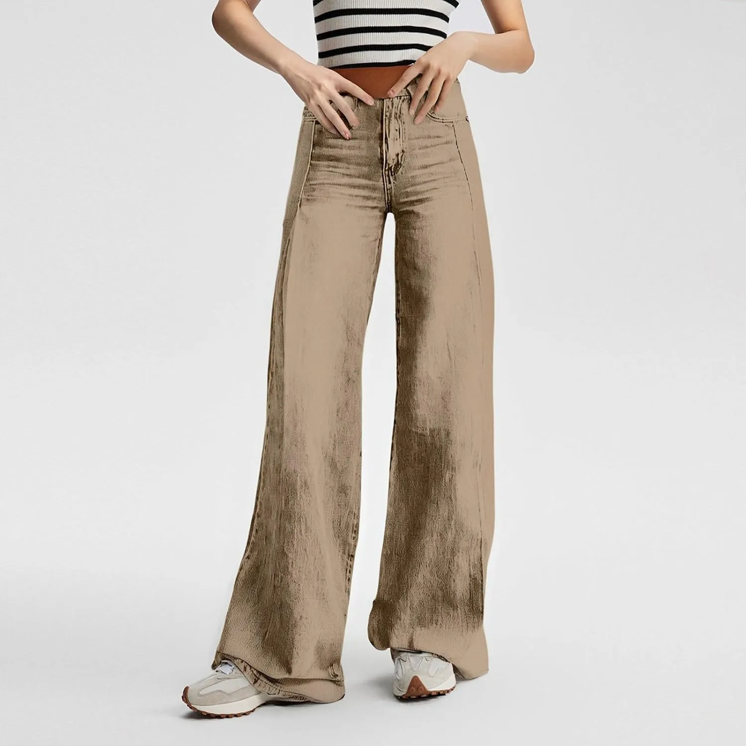 Pants for Women High Waisted Jeans Sweatpants Plus Size Wide Leg with