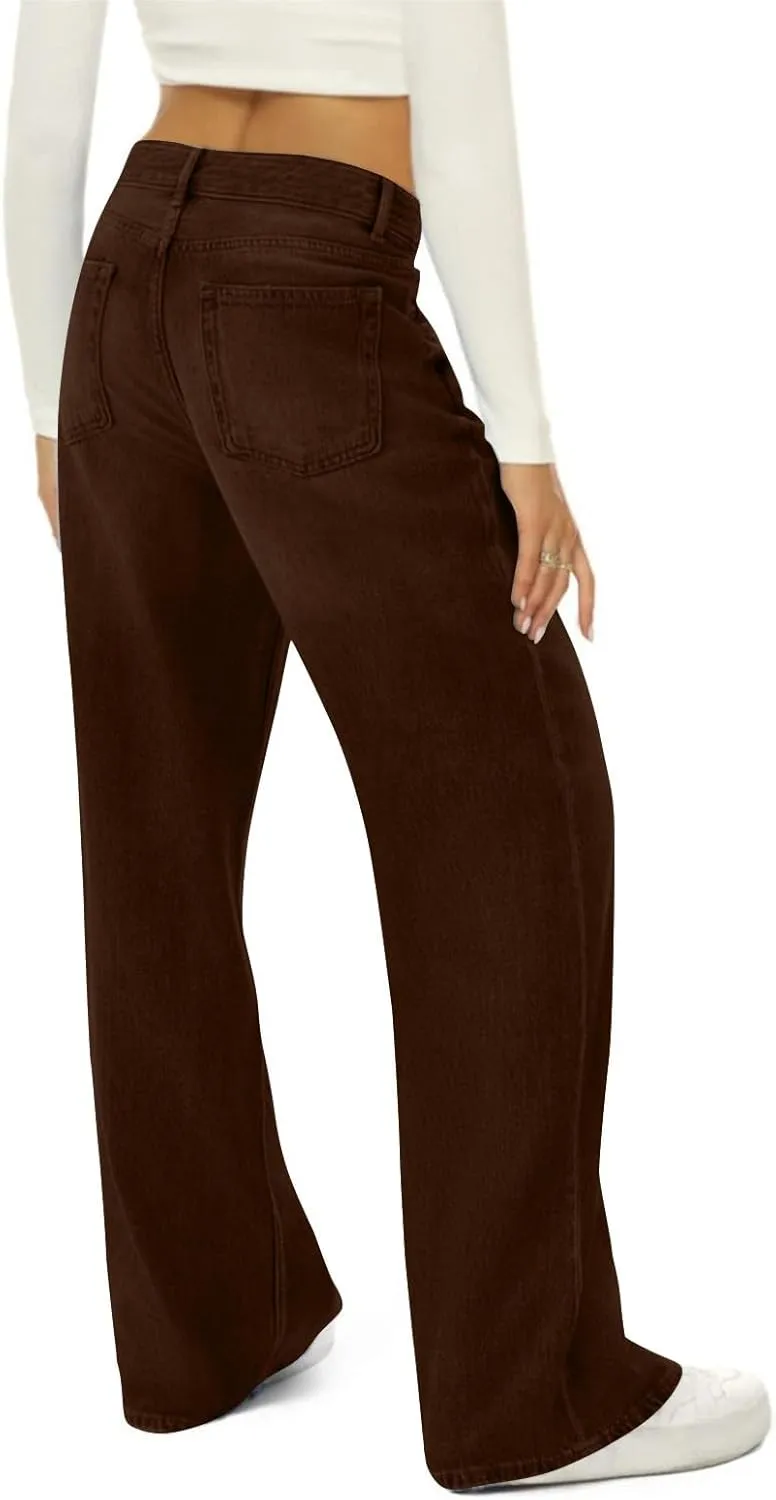 Pants for Women High Waisted Jeans Sweatpants Plus Size Wide Leg with