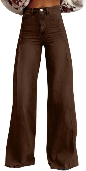 Pants for Women High Waisted Jeans Sweatpants Plus Size Wide Leg with