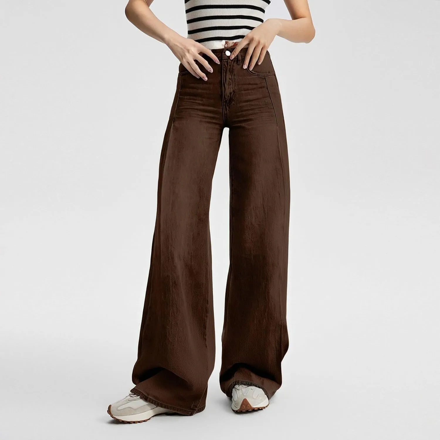 Pants for Women High Waisted Jeans Sweatpants Plus Size Wide Leg with