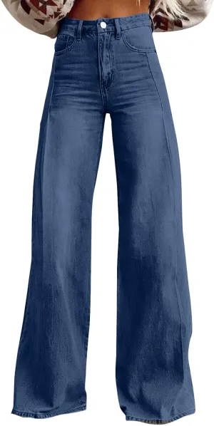 Pants for Women High Waisted Jeans Sweatpants Plus Size Wide Leg with