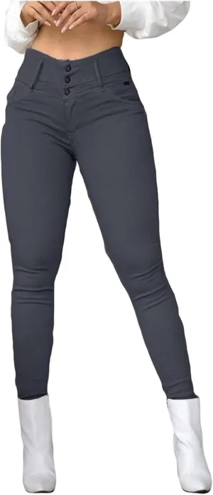 Pants for Women High Waisted-Rise Colored Stretch Skinny Distressed Jeans Casual Skinny Leggings Work Pant with Pocket
