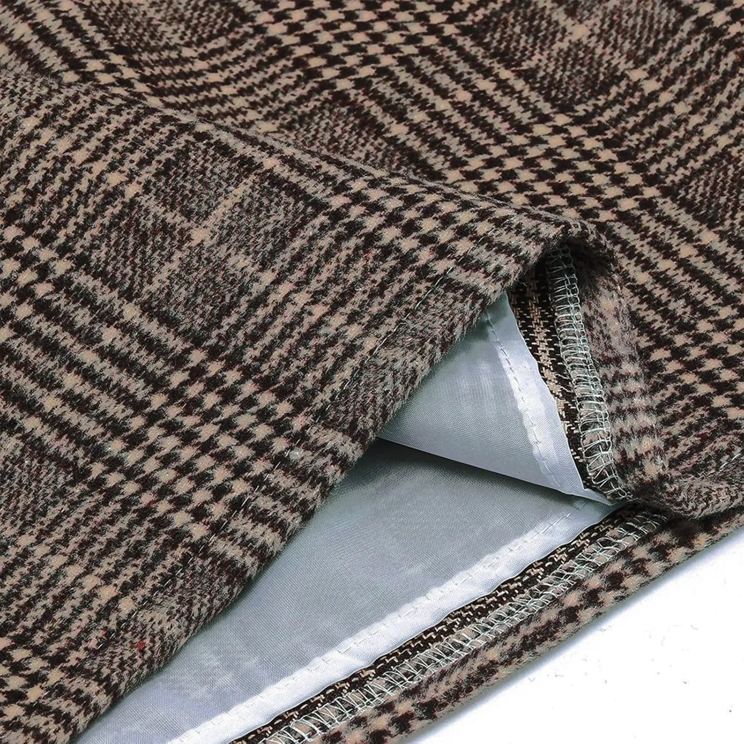 Plaid Mini Skirts for Women Skirts High Waisted Short Sweater Skirt Dress A Line Knee Length Pencil Skirt