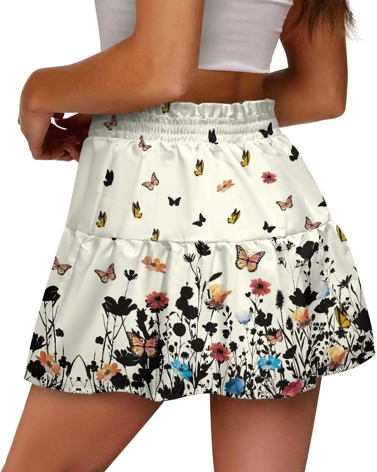 Pleated Skirts for Women Layered Pleated Skater Skirt for Women