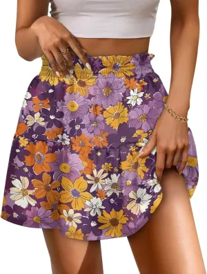 Pleated Skirts for Women Layered Pleated Skater Skirt for Women