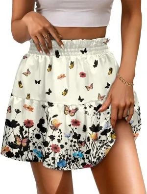 Pleated Skirts for Women Layered Pleated Skater Skirt for Women