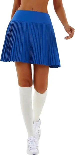 Pleated Skirts for Women, Pleated Tennis Skirts with Pocket High Waisted Lightweight Flowy Athletic Skirt