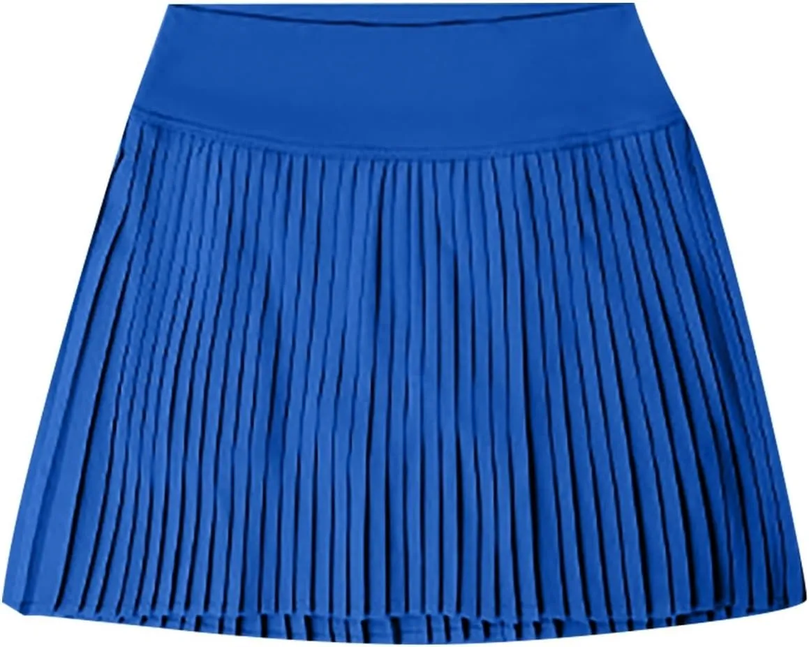 Pleated Skirts for Women, Pleated Tennis Skirts with Pocket High Waisted Lightweight Flowy Athletic Skirt