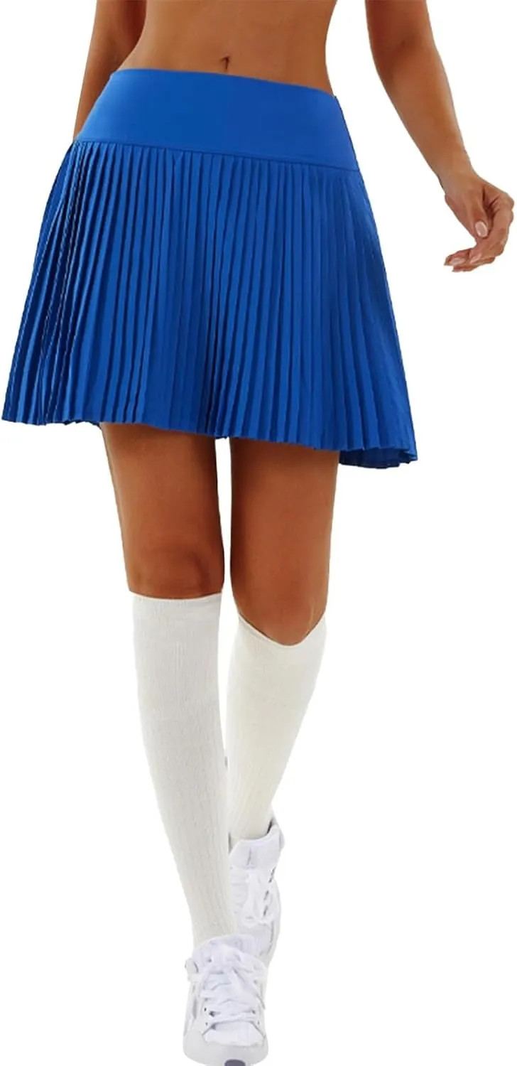 Pleated Skirts for Women, Pleated Tennis Skirts with Pocket High Waisted Lightweight Flowy Athletic Skirt