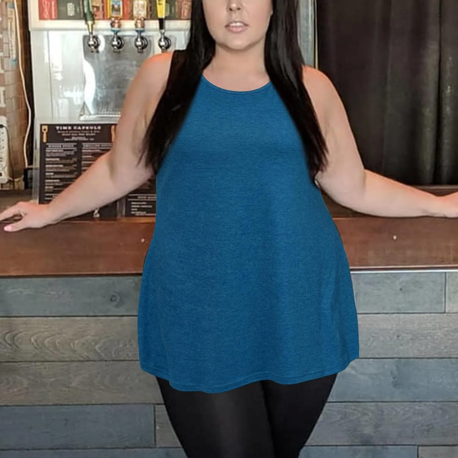 Plus Size Tank Tops for Women Summer Sleeveless Workout Tank Tops Scoop Necklines T-Shirts Casual Loose