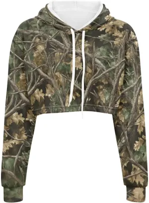 Plus Size Women Long Sleeve Cropped Hoodies Crop Top Sweatshirt Drawstring Workout Hoodie