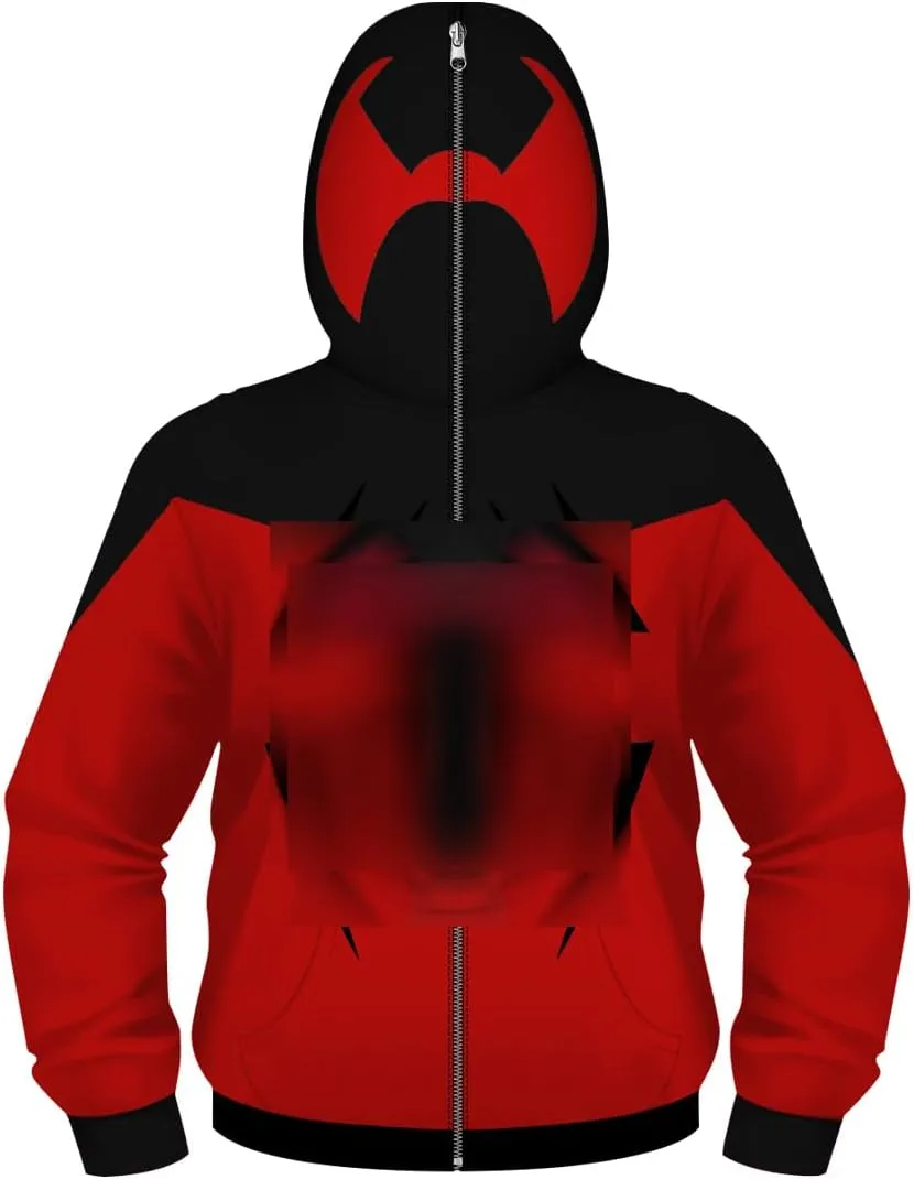 Plustrong Kids Boys Teen Full Zip Up Hoodie Halloween Cosplay Sweatshirts Jackets Costumes for Boys