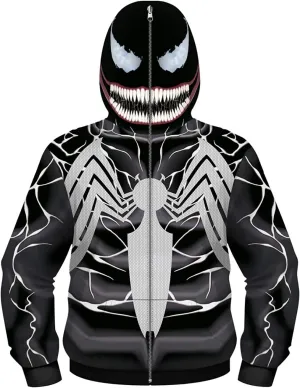Plustrong Kids Boys Teen Full Zip Up Hoodie Halloween Cosplay Sweatshirts Jackets Costumes for Boys
