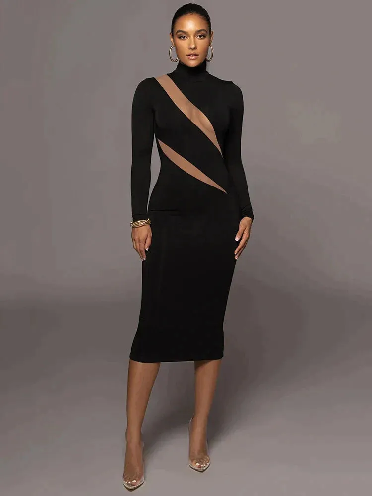 Polina - Élégante robe longue sexy et bodycon