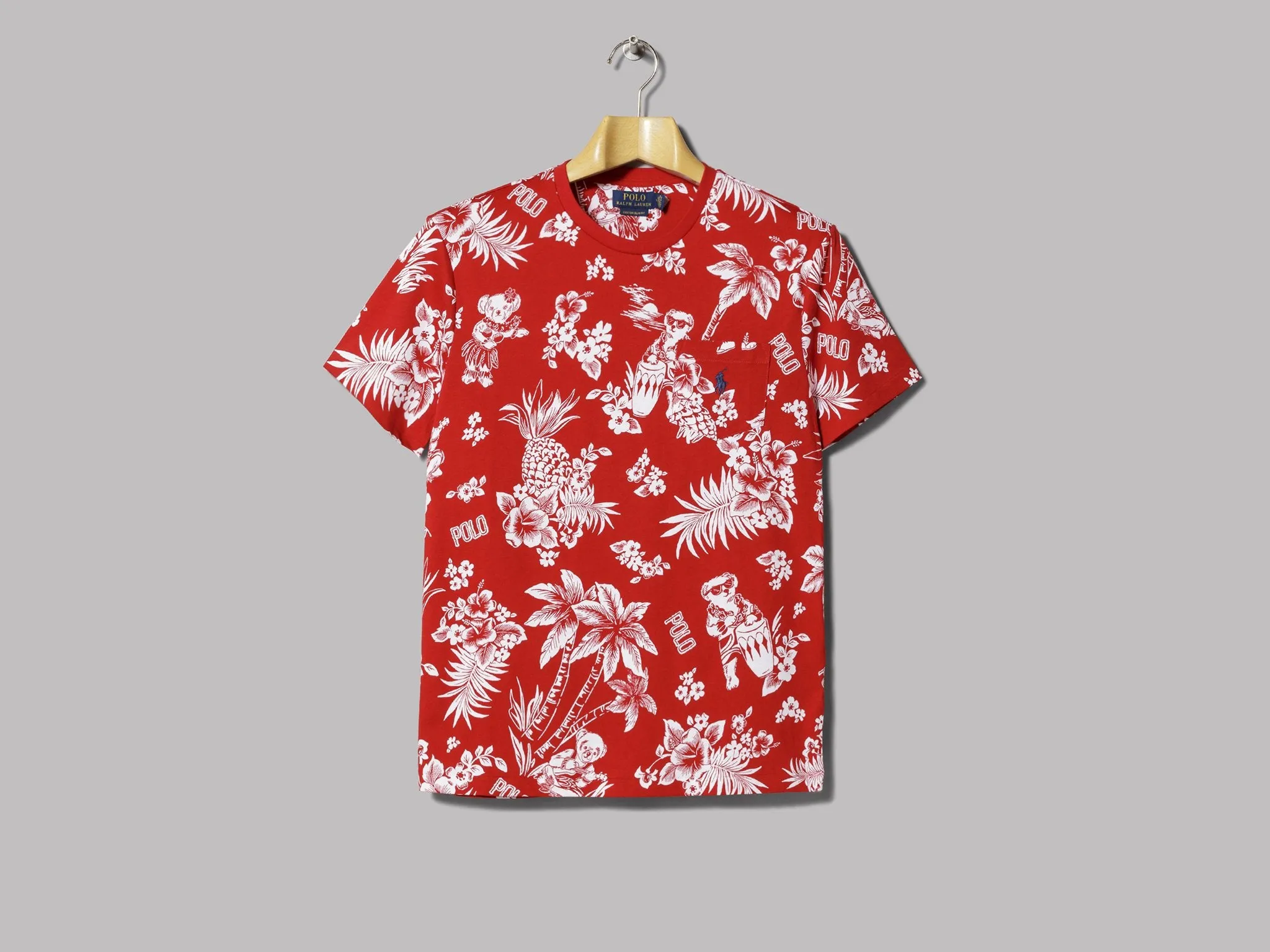 Polo Ralph Lauren Short Sleeved T-Shirt (Bearwaiian Red)