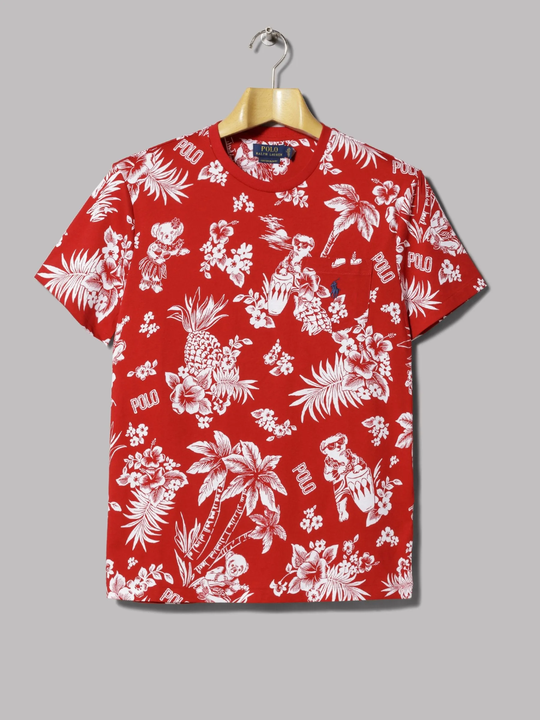 Polo Ralph Lauren Short Sleeved T-Shirt (Bearwaiian Red)