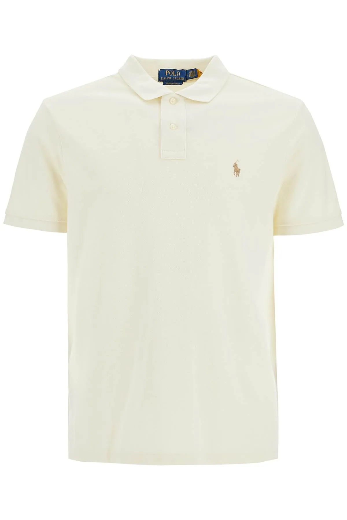 polo shirt with embroidered pony 710680784372 PARCHMENT CREAM/C8634