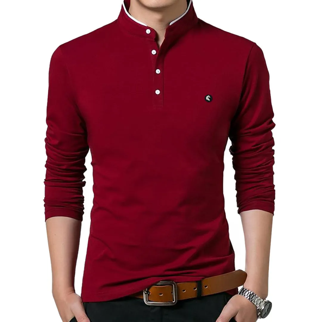 Pologize™ Logo Business Mandarin Collar Polo Shirt