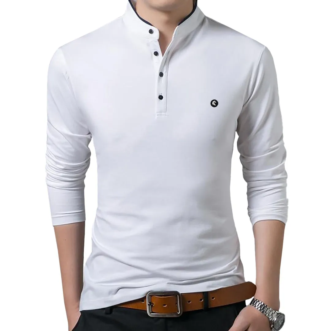 Pologize™ Logo Business Mandarin Collar Polo Shirt
