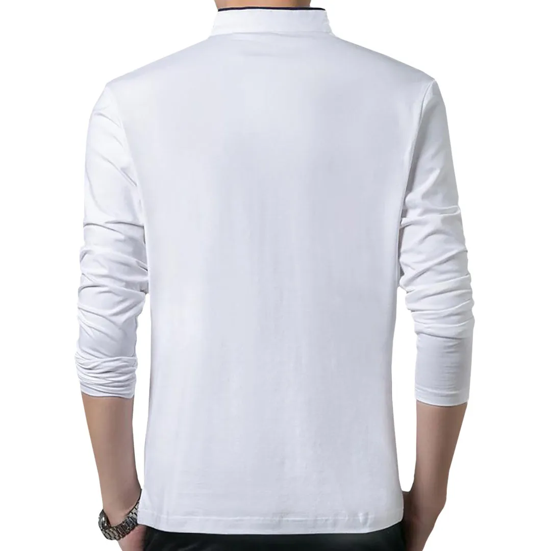 Pologize™ Logo Business Mandarin Collar Polo Shirt