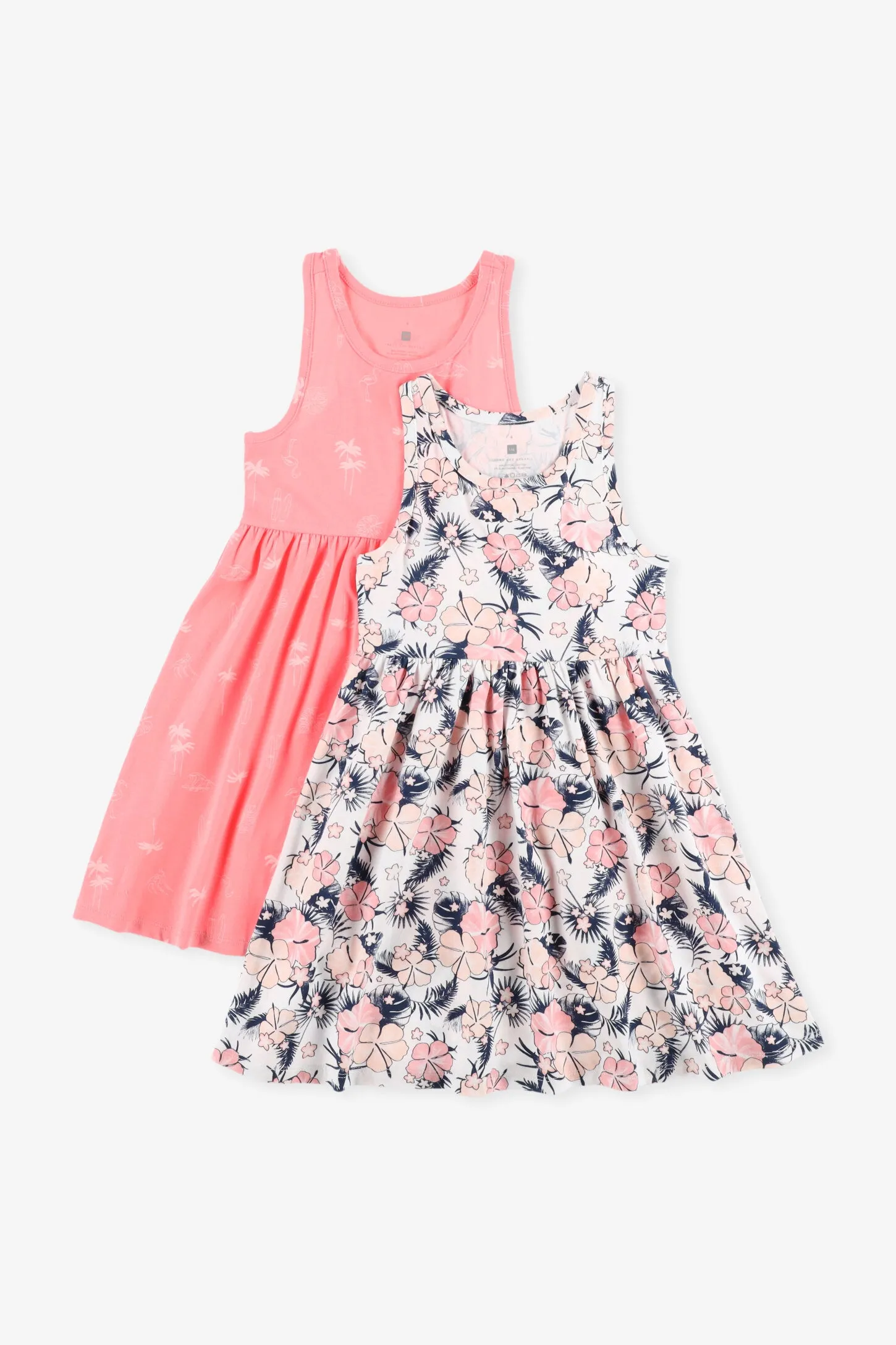 Prix pop, Lot de 2 robes à volants en coton - Enfant fille