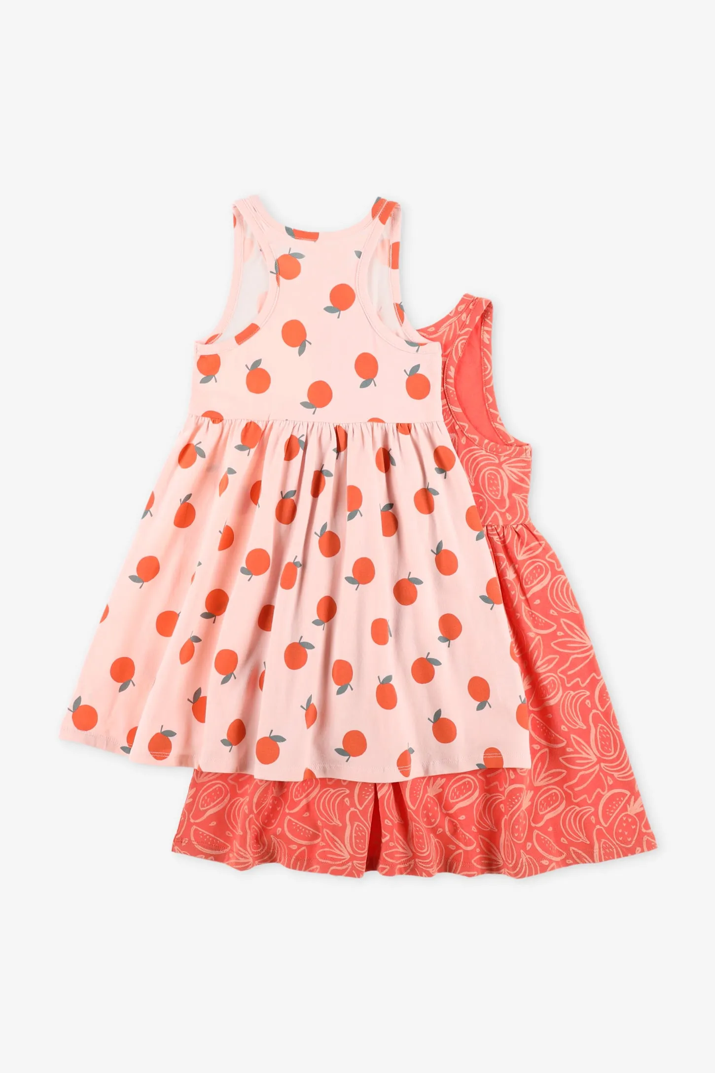 Prix pop, Lot de 2 robes à volants en coton - Enfant fille
