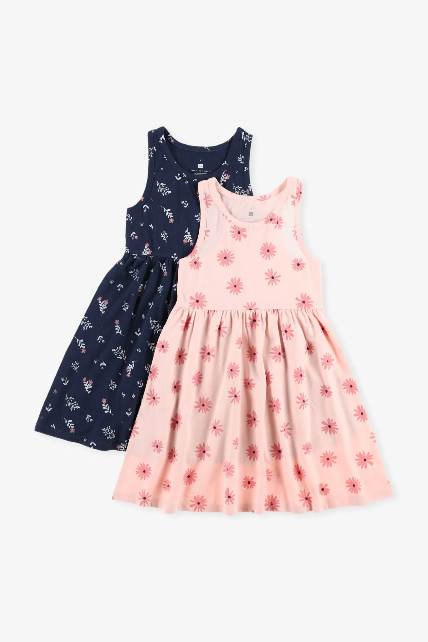Prix pop, Lot de 2 robes à volants en coton - Enfant fille