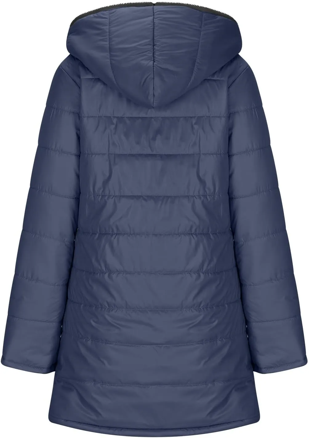 Puffer Jacket Womens Tops Mid Length Sherpa Lined Quilted Parkas Thicken Lightweight Hoodies Coats Windproof Outerwear