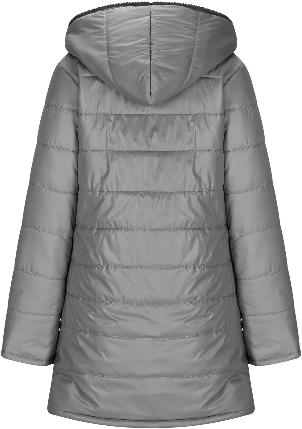 Puffer Jacket Womens Tops Mid Length Sherpa Lined Quilted Parkas Thicken Lightweight Hoodies Coats Windproof Outerwear