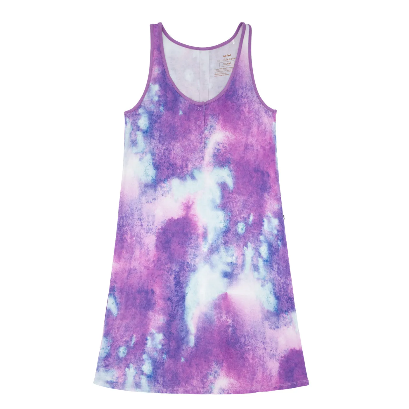 Purple Watercolor Women's Tank Nightgown