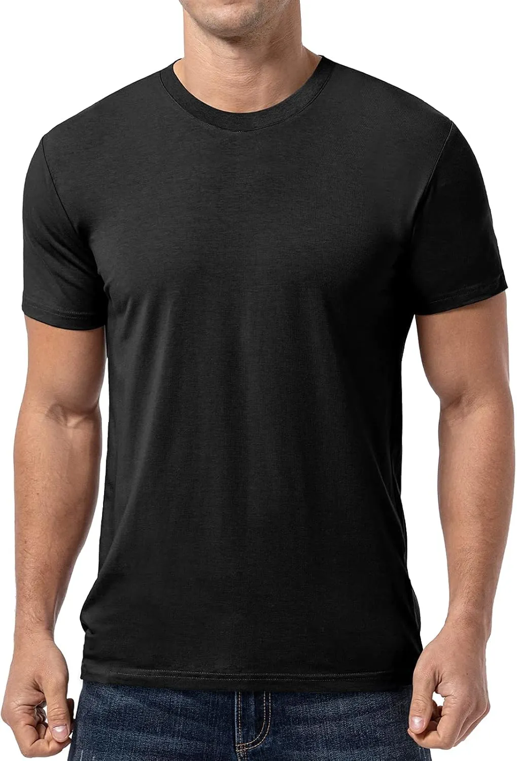 QUALFORT Men's Bamboo Visocse T Shirts