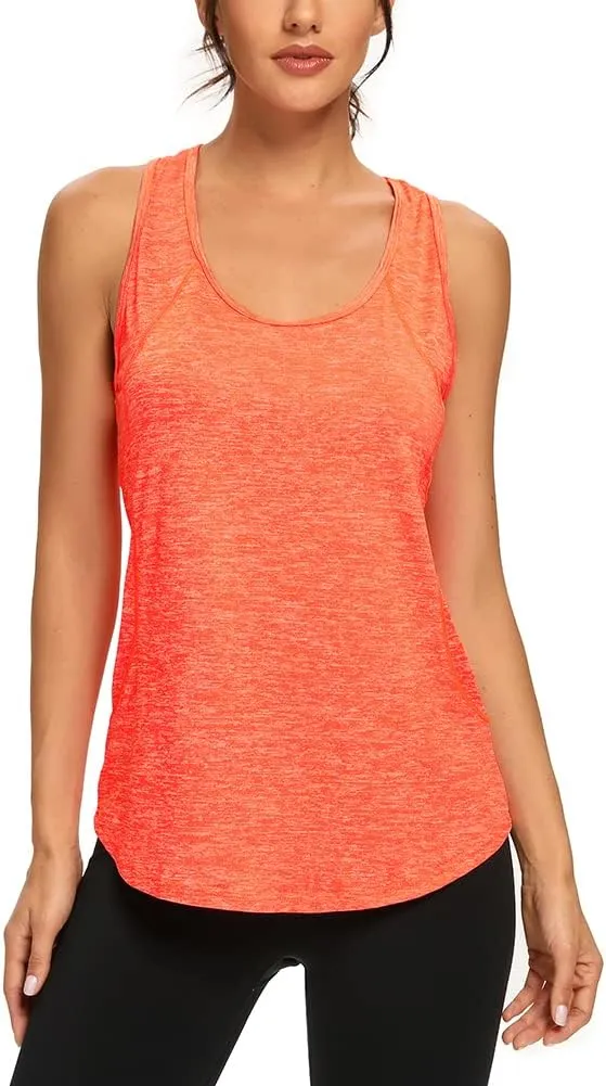 Quccefods Workout Tank Tops for Women Sleeveless Athletic Yoga Shirts Mesh Racerback Tank Tops Gym Workout Clothes