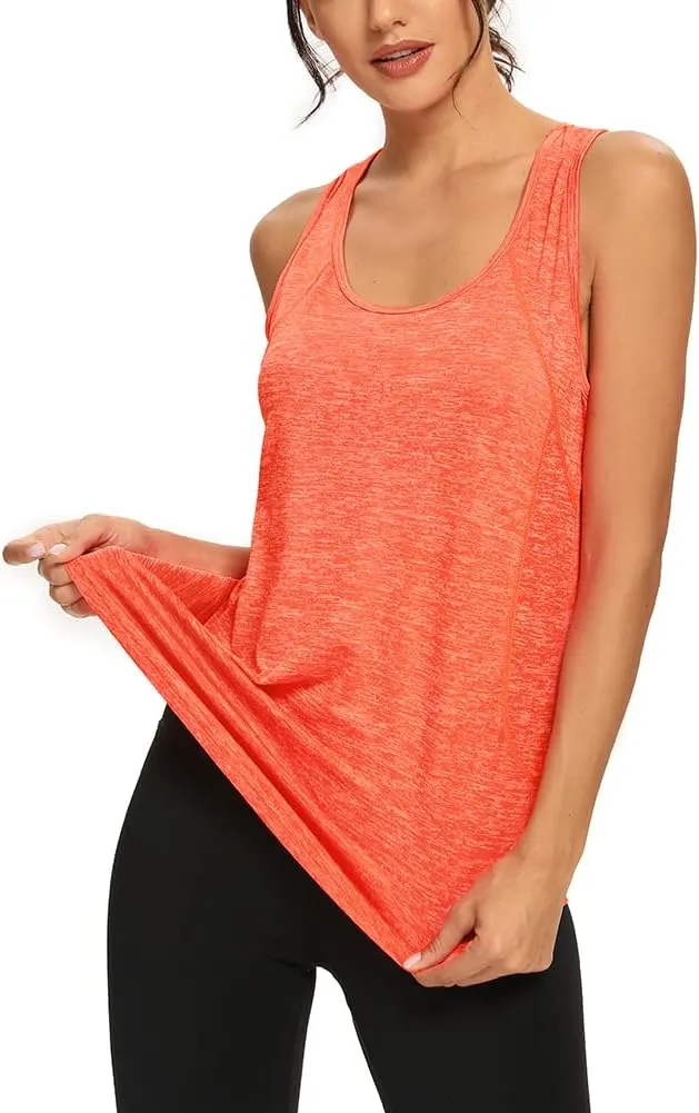 Quccefods Workout Tank Tops for Women Sleeveless Athletic Yoga Shirts Mesh Racerback Tank Tops Gym Workout Clothes