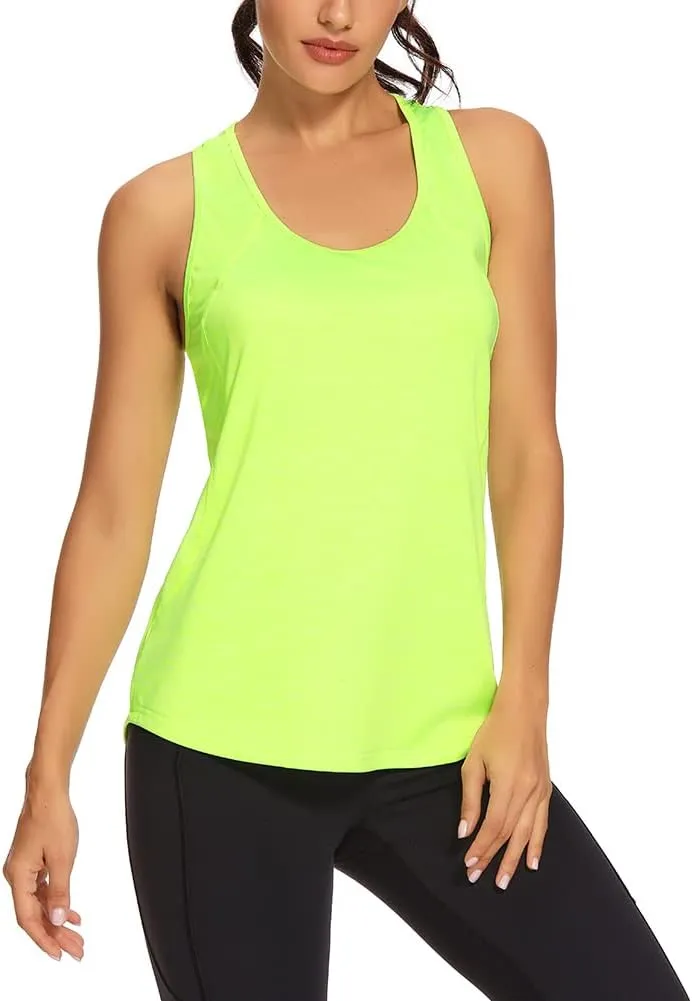 Quccefods Workout Tank Tops for Women Sleeveless Athletic Yoga Shirts Mesh Racerback Tank Tops Gym Workout Clothes