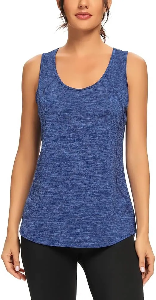Quccefods Workout Tank Tops for Women Sleeveless Athletic Yoga Shirts Mesh Racerback Tank Tops Gym Workout Clothes