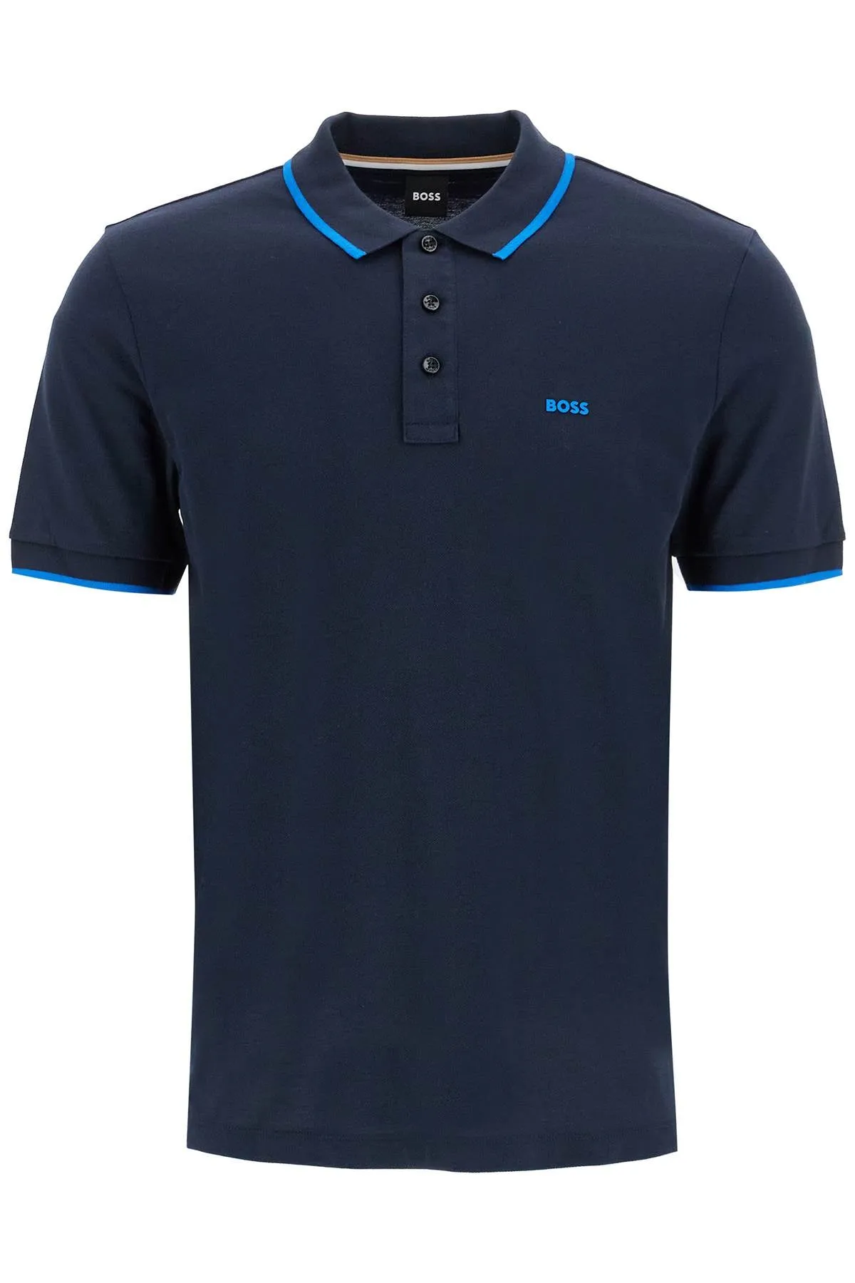 "contrast trim parlay polo shirt 50494697 DARK BLUE